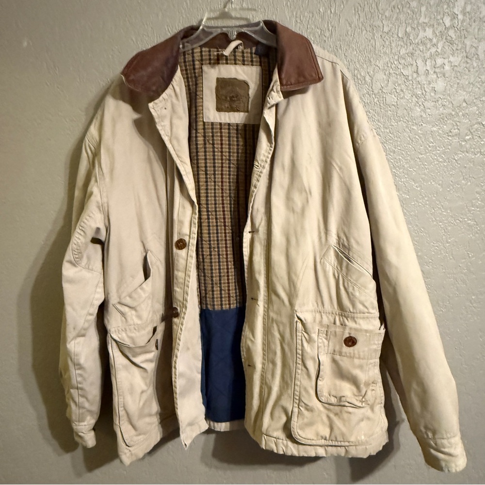 Vintage Y2K Bass Outdoors Canvas Field Jacket Size XL
